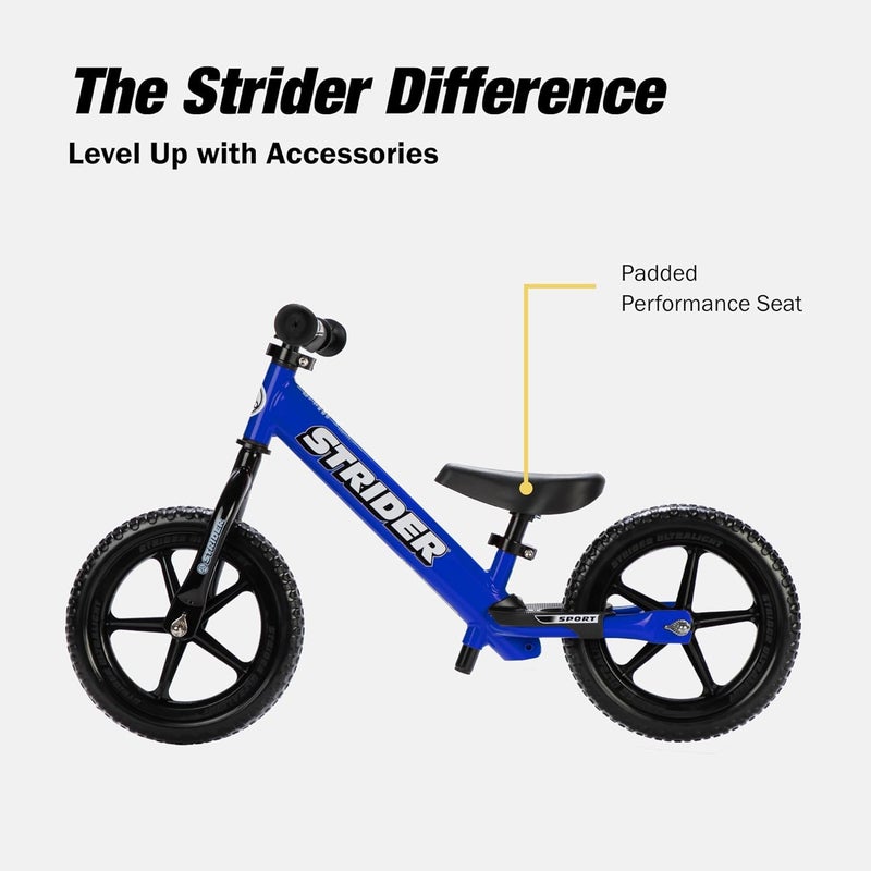 Strider Performance Seat with XL Post - Fits All 12 and 14x Balance Bikes - Extends Seat Height to 15-19 Inches - No-Tool Assembly - Image 4